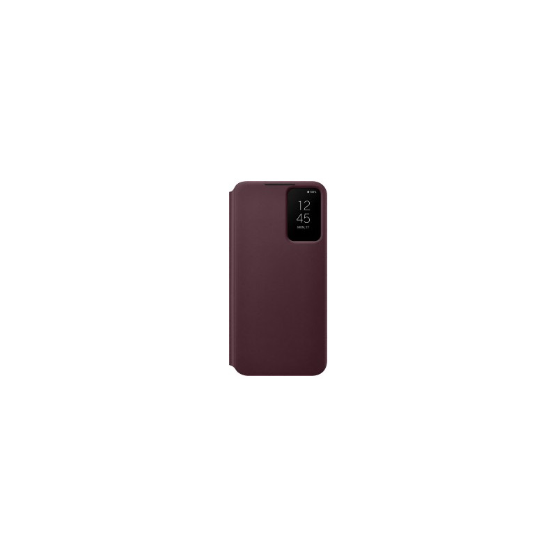 Samsung S906 S22+ Smart Clear View Cover Burgundy EF-ZS906CE